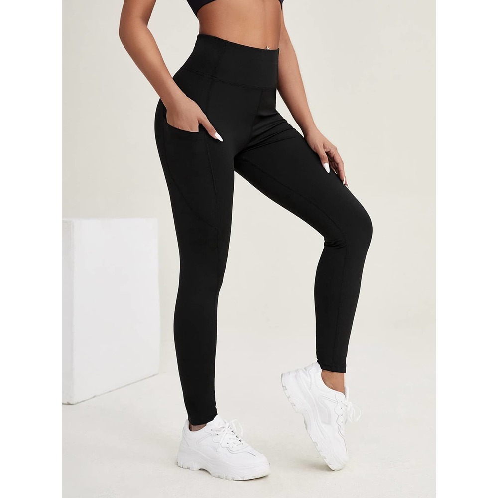 🌟 Wide Waistband Phone Pocket Side Leggings yoga workout - Picture 10 of 11